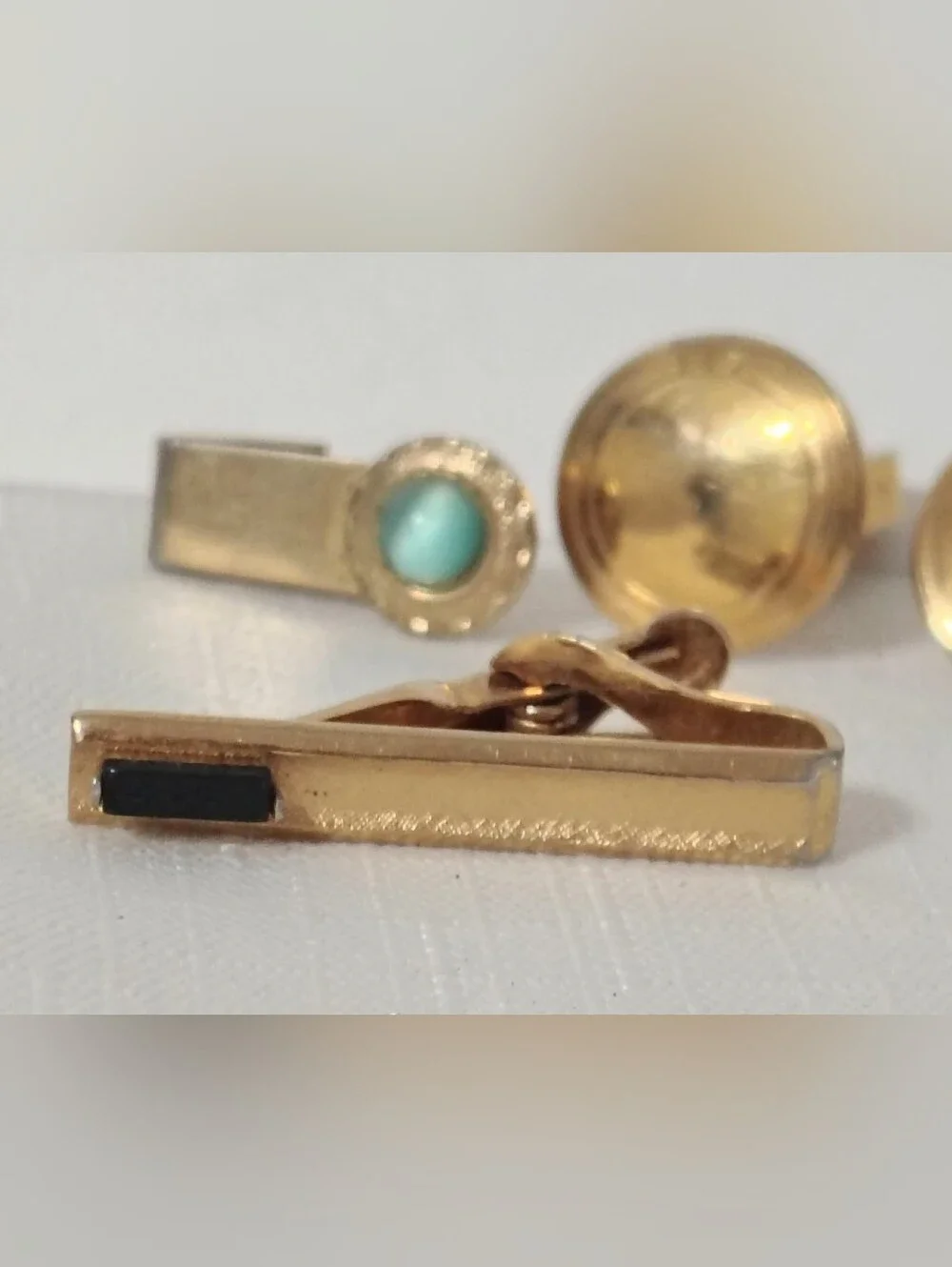Collection Of Vintage Cufflinks & Tie Tack Lot Of 7 Items